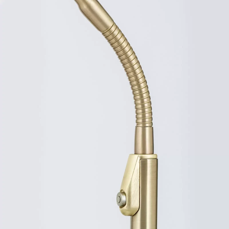 B-Ware ORION Stehlampe Standleuchte LED messing matt Lichtfarbe wechselbar Stahl Cobra