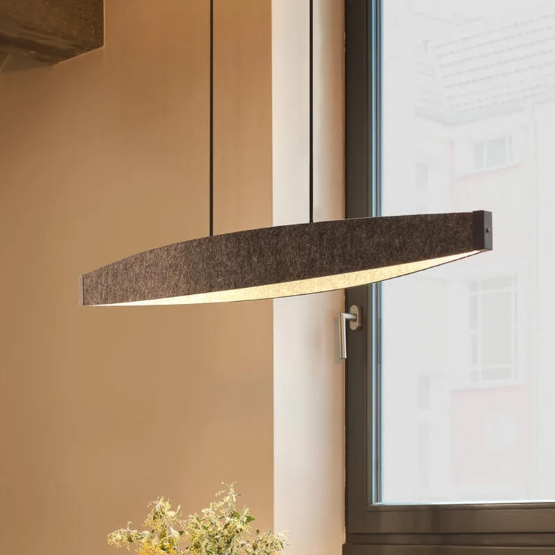 B-Ware OSRAM Hängeleuchte Pendelleuchte LED Decor Flat Felt grau Filz Warmweiß 3000 K