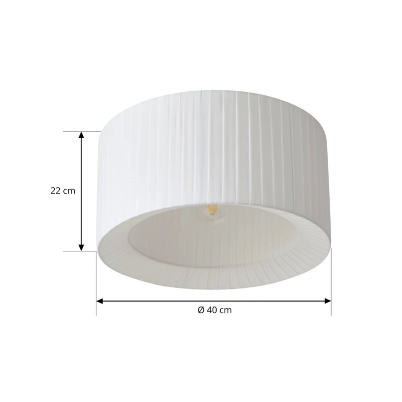 B-Ware Lindby Deckenleuchte Lampe Hauptlicht Virelle weiß Textil Ø 40 cm E27