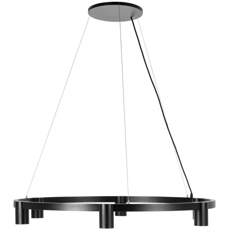 B-Ware Arcchio Leuchte Pendelleuchte Hängeleuchte Brinja schwarz Aluminium Innen 6fl