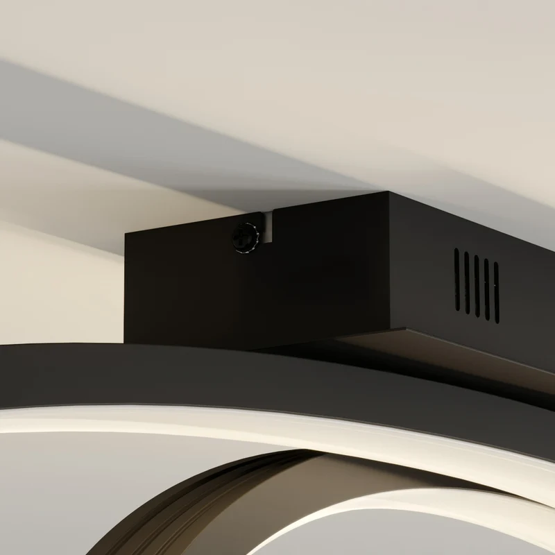 B-Ware Lucande Deckenleuchte Deckenlampe LED Bronwyn anthrazit weiß dimmbar Lampe