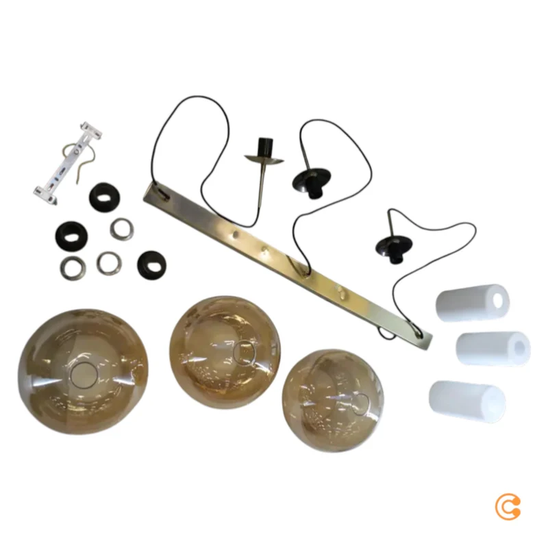 B-Ware Pendelleuchte Hängelampe Hängeleuchte Lindby Glas Esszimmer Alu SIEHE TEXT/FOTO
