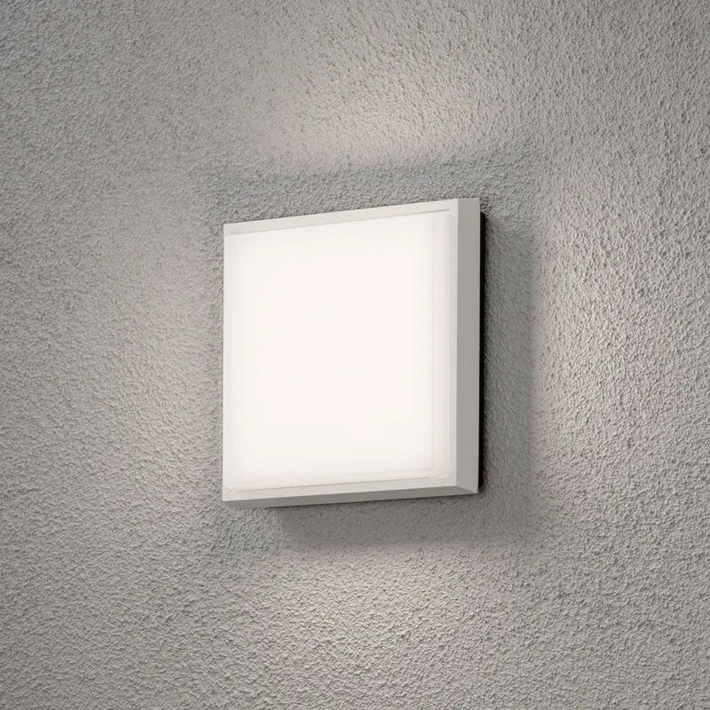 B-Ware Außenwandleuchte Wandlampe Konstsmide LED Cesena weiß matt Aluminium Kunststoff