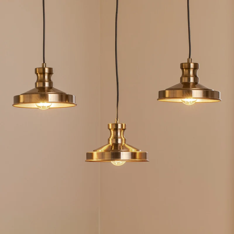 B-Ware Berceste Hängelampe Pendelleuchte Lampe 3-flammig altmessingfarben E27