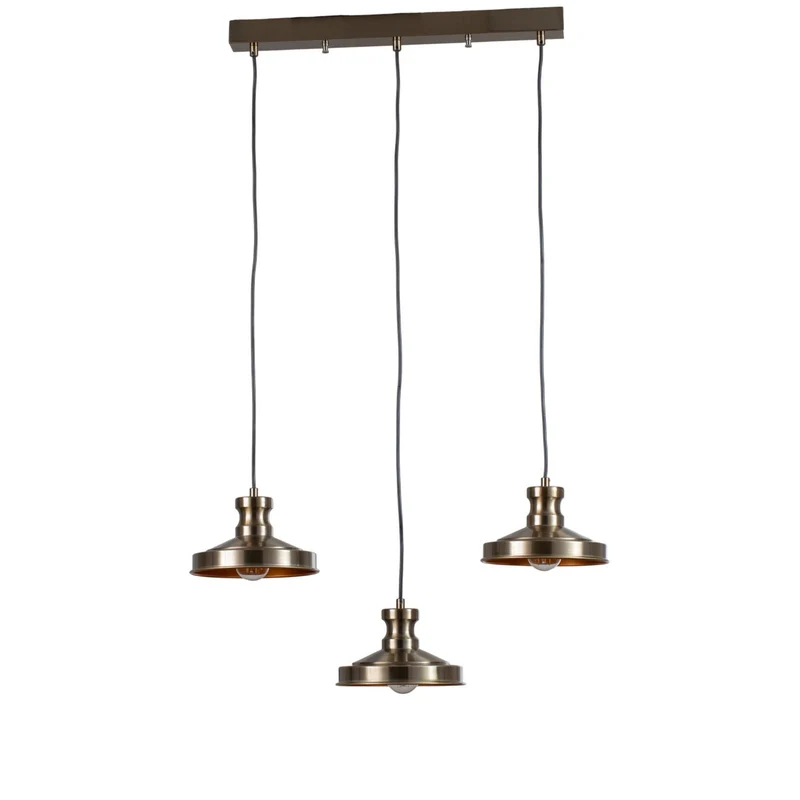 B-Ware Berceste Hängelampe Pendelleuchte Lampe 3-flammig altmessingfarben E27