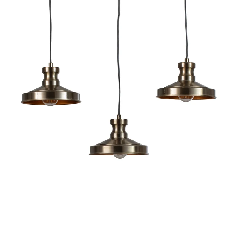B-Ware Berceste Hängelampe Pendelleuchte Lampe 3-flammig altmessingfarben E27