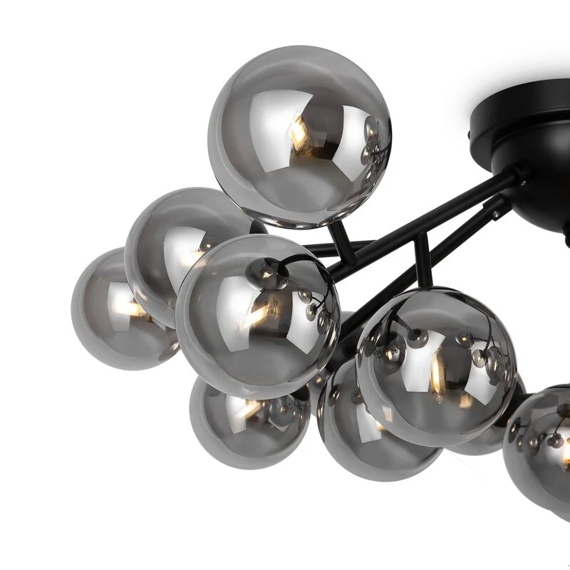 B-Ware Maytoni Dallas Deckenlampe Leuchte Kronleuchter 20-flammig Höhe 25cm G9 schwarz