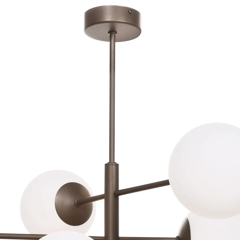 B-Ware Domiluce Hängeleuchte Pendelleuchte Aurora braun 60 cm 6-flammig Glas E14 Lampe