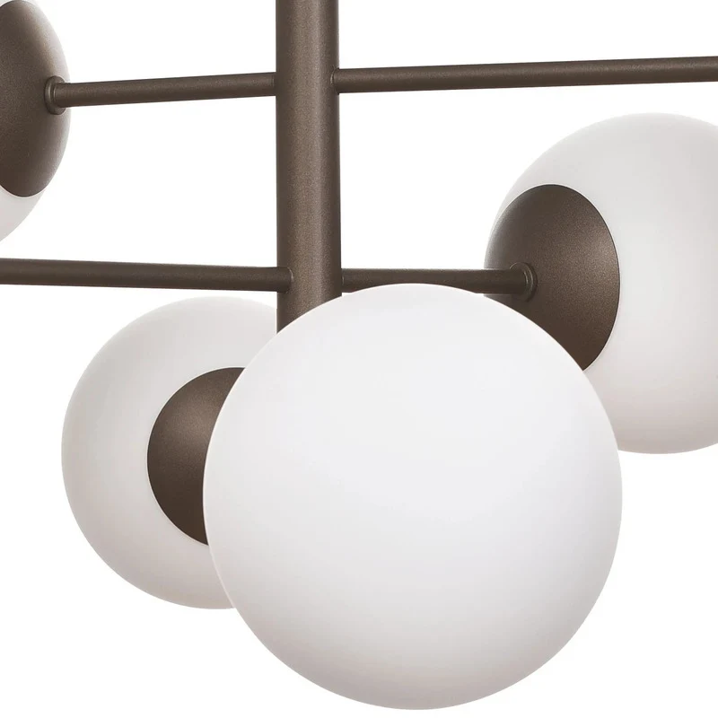 B-Ware Domiluce Hängeleuchte Pendelleuchte Aurora braun 60 cm 6-flammig Glas E14 Lampe