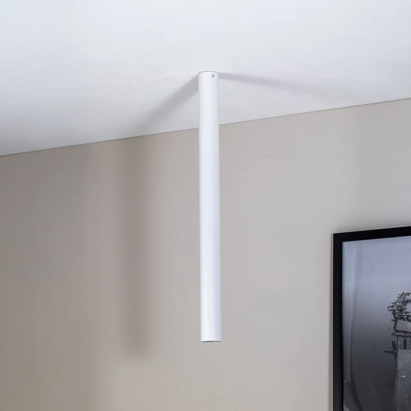 B-Ware Deckenstrahler Lampe Strahler Tecno 1XXL Stahl weiß GU10 LED dimmbar 80 cm