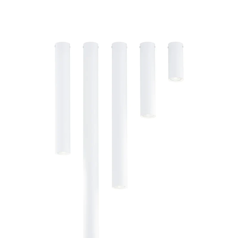 B-Ware Deckenstrahler Lampe Strahler Tecno 1XXL Stahl weiß GU10 LED dimmbar 80 cm