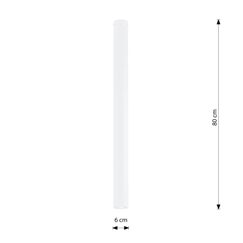 B-Ware Deckenstrahler Lampe Strahler Tecno 1XXL Stahl weiß GU10 LED dimmbar 80 cm