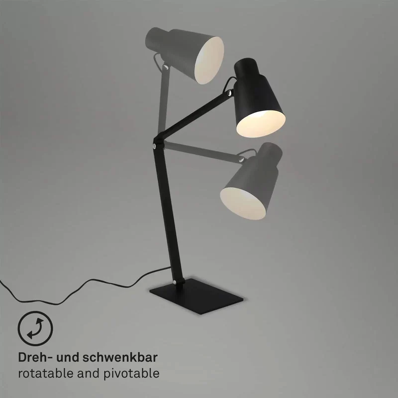 B-Ware Briloner Schreibtischleuchte 7467015 Tischlampe Tischleuchte Leuchte in Schwarz