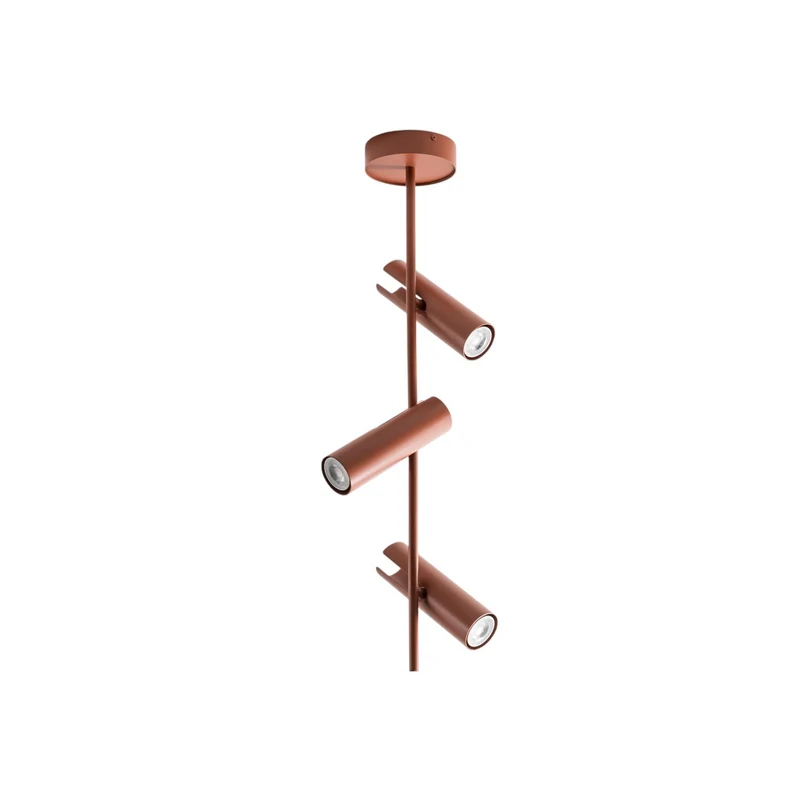 B-Ware Leda Deckenspot Spot Leuchte ziegelrot 3-flammig Stahl Höhe 76 cm364