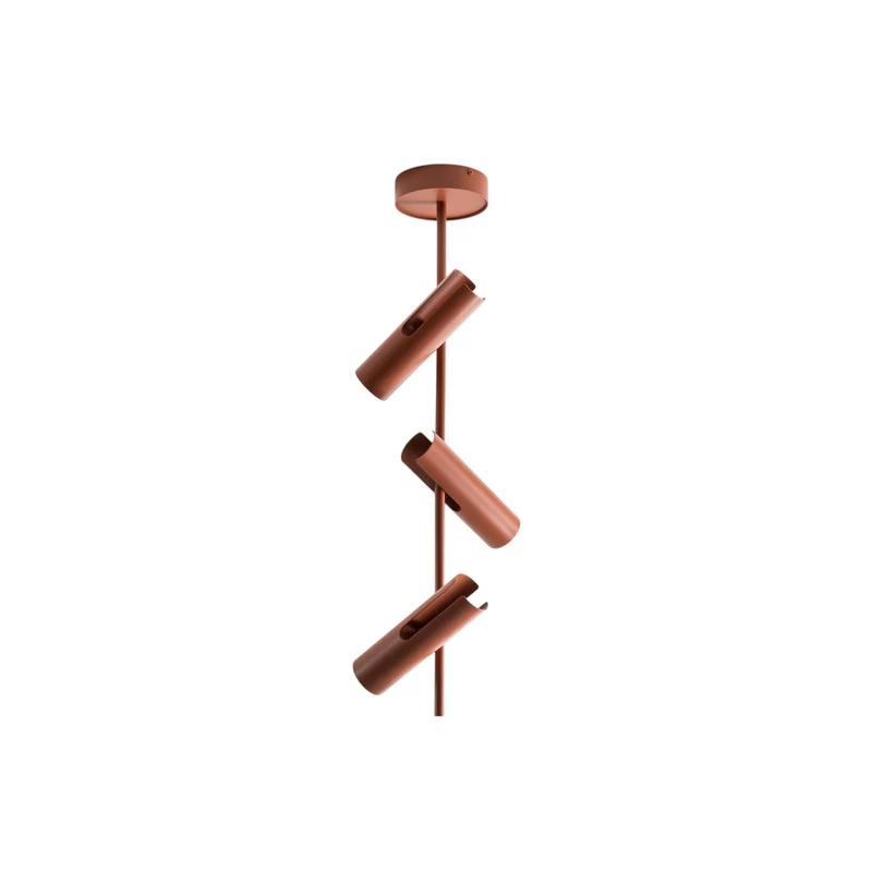B-Ware Leda Deckenspot Spot Leuchte ziegelrot 3-flammig Stahl Höhe 76 cm364