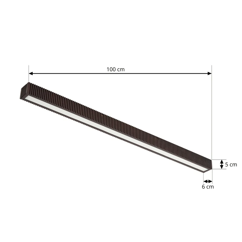 B-Ware Lucande Deckenleuchte Lampe LED Eiche schwarz dimmbar Holz Emara