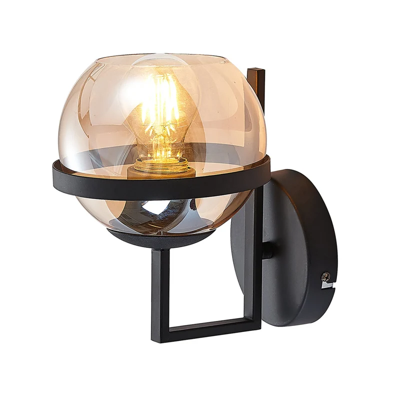 B-Ware Lindby Marinka Wandleuchte Wandlampe Flurleuchte Lampe Leuchte E27 Rauchglas