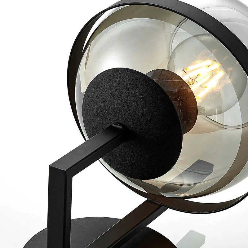 B-Ware Lindby Marinka Wandleuchte Wandlampe Flurleuchte Lampe Leuchte E27 Rauchglas