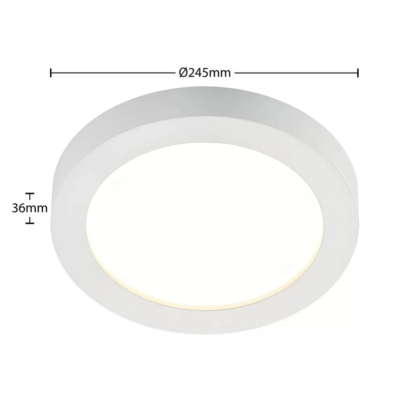 B-Ware PRIOS Deckenleuchte Deckenlampe LED Edwina weiß IP44 Polycarbonat Aluminium