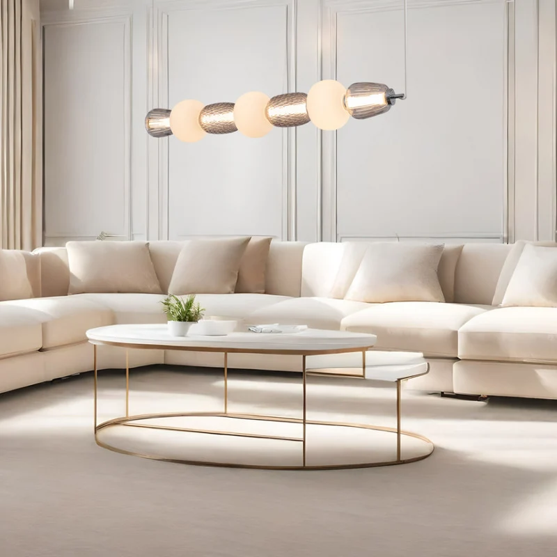 B-Ware Milagro Hängeleuchte Pendelleuchte LED Caro Glas grau transparent opal 110 cm