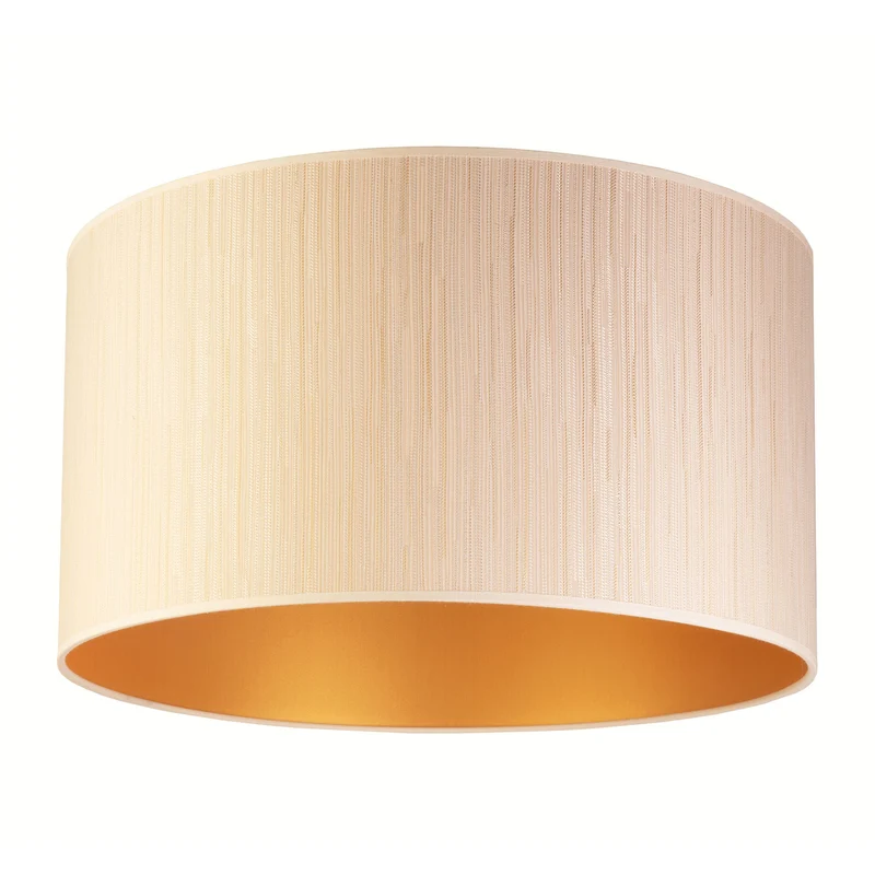 B-Ware Deckenleuchte Lampe Essex strukturierter Stoff Textil gold Kunststoff