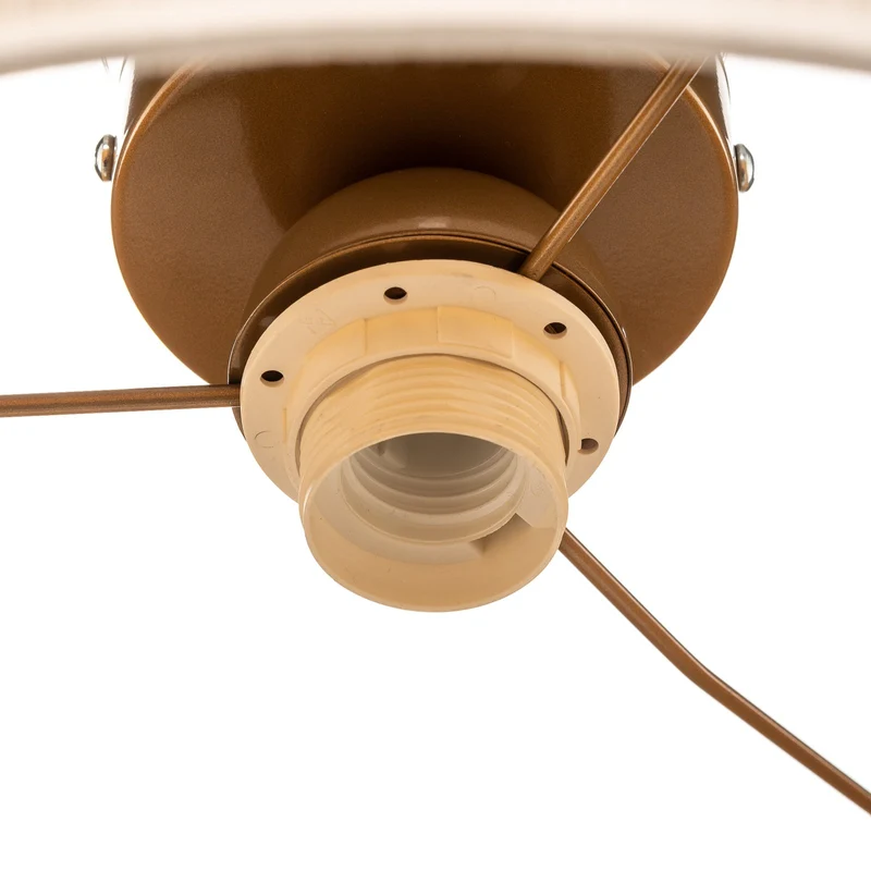 B-Ware Deckenleuchte Lampe Essex strukturierter Stoff Textil gold Kunststoff