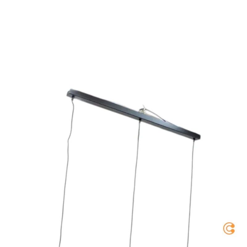 B-Ware Solbika Lighting Pendelleuchte Linkeus II, Glasgrau, 3 Lichtquellen