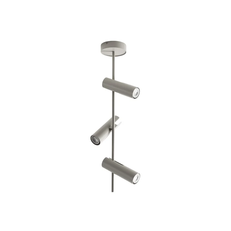B-Ware SIGMA Deckenspot Leda 3 Strahler Lampe taupe Stahl GU10 3-flammig Höhe 76 cm