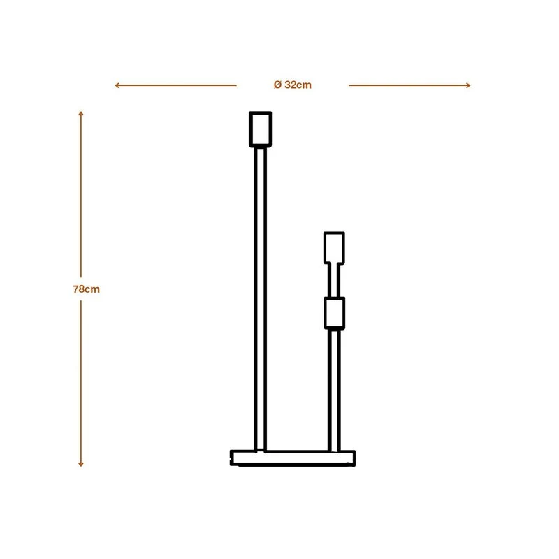 B-Ware OSRAM Stehlampe Standlicht DECOR STICK dunkelgrau Höhe 78 cm 3 x E2754