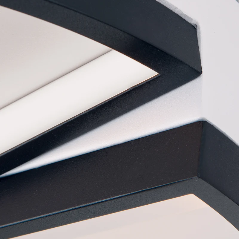 B-Ware Olga Deckenlampe Deckenleuchte LED schwarz weiß Stahl Silikon Wohnzimmerlampe