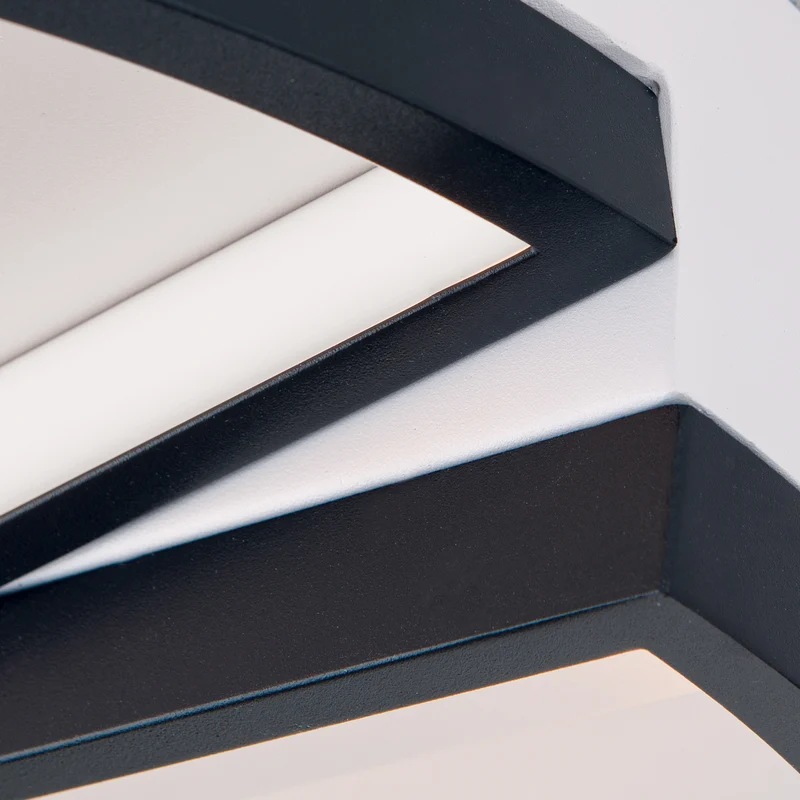 B-Ware Olga Deckenlampe Deckenleuchte LED schwarz weiß Stahl Silikon Wohnzimmerlampe