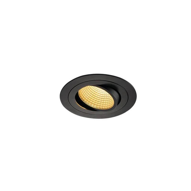 New Tria LED Einbaustrahler Rund Schwarz 12W 38° 2700K