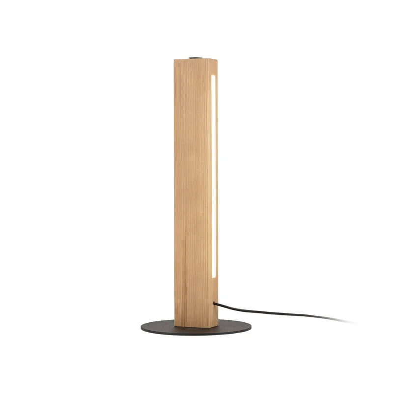 B-Ware Tischleuchte Teo LED-Tischlampe Holzlampe Buche Touchdimmer Holz 42 cm