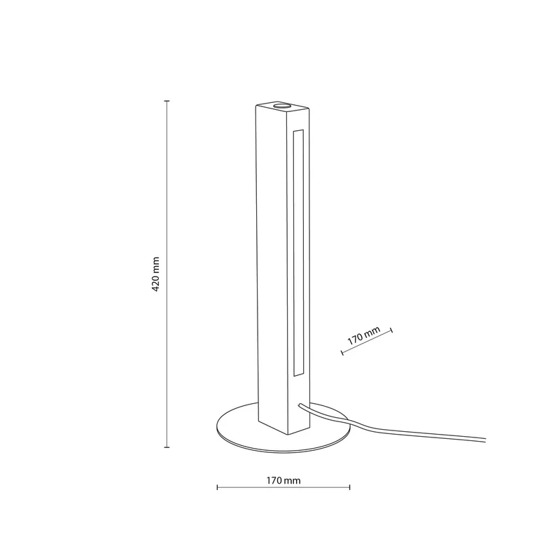 B-Ware Tischleuchte Teo LED-Tischlampe Holzlampe Buche Touchdimmer Holz 42 cm