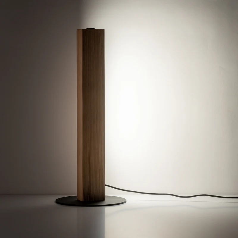 B-Ware Tischleuchte Teo LED-Tischlampe Holzlampe Buche Touchdimmer Holz 42 cm