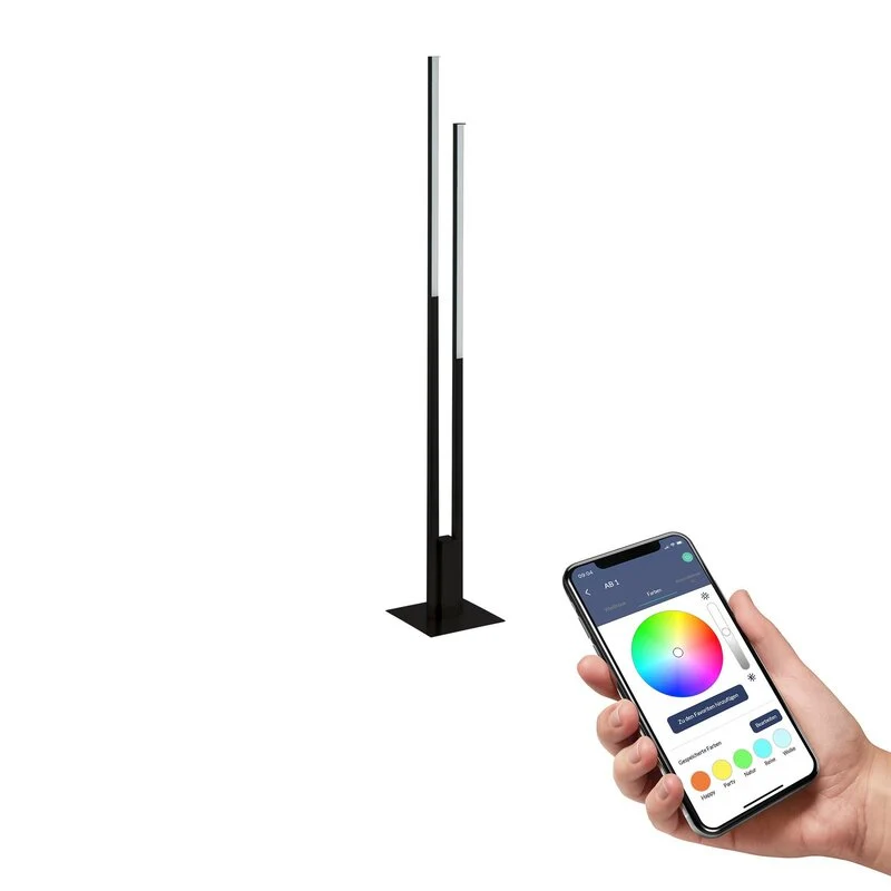 B-Ware EGLO Stehleuchte Stehlampe LED connect Fraioli Z schwarz Aluminium Kunststoff
