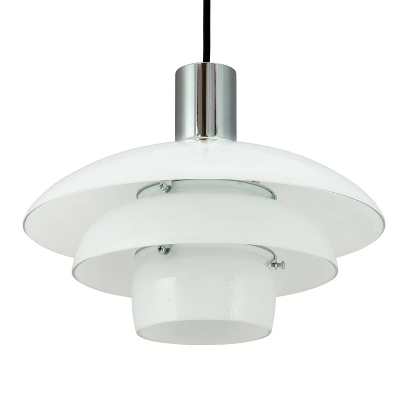 B-Ware Dyberg Larsen Pendellampe Hängelampe Morph Glas weiß Glaslampe opal 28 cm
