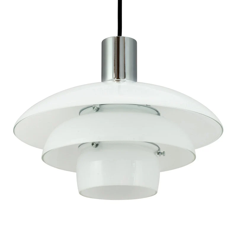 B-Ware Dyberg Larsen Pendellampe Hängelampe Morph Glas weiß Glaslampe opal 28 cm