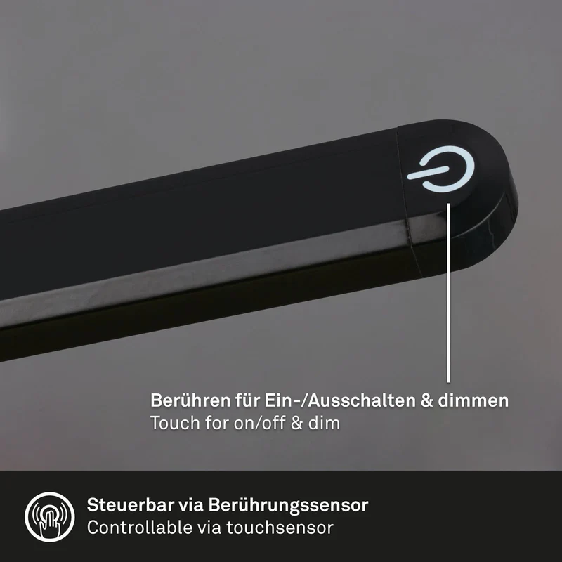B-Ware Briloner Stehleuchte Standleuchte LED Touchdim Pivaz schwarz Wohnzimmer Homeoffi