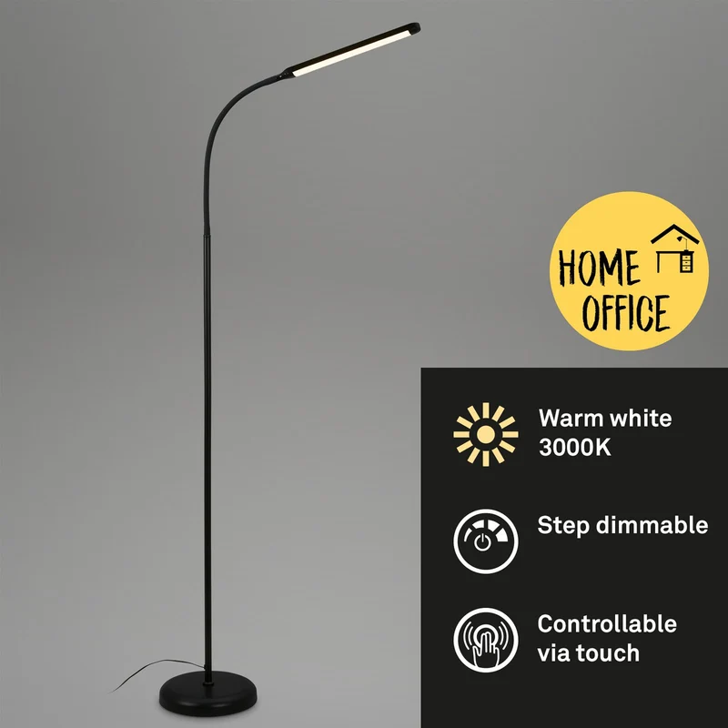 B-Ware Briloner Stehleuchte Standleuchte LED Touchdim Pivaz schwarz Wohnzimmer Homeoffi