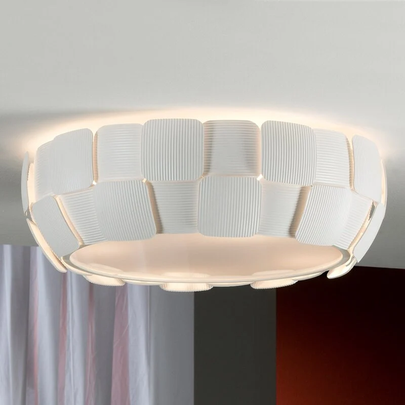 B-Ware Schuller Valencia Deckenleuchte Lamp Deckenlampe LED weiß Quios 3D Optik Glas