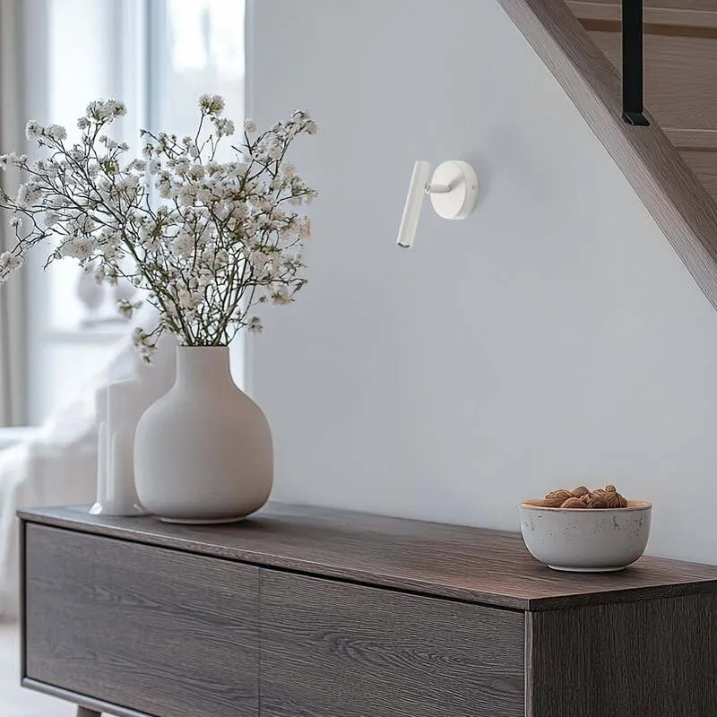 B-Ware SIGMA Wandleuchte Leuchte Wandlampe taupe Stahl G9 Lampe Höhe 15 cm