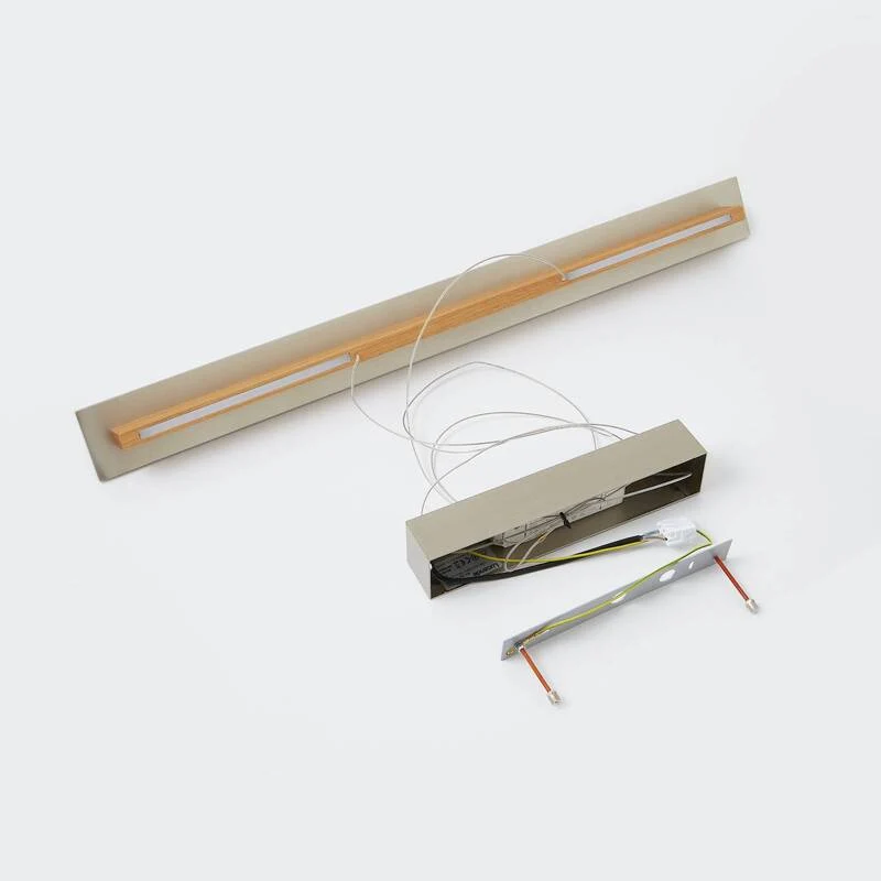 B-Ware Rothfels Pendelleuchte Hängelampe LED Eiche Nickel Lexa warmweiß dimmbar 78 cm