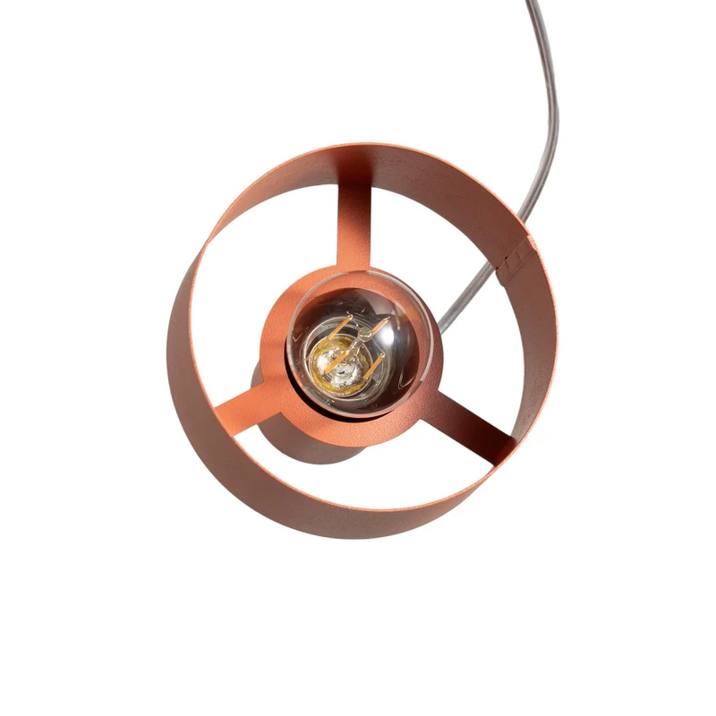 B-Ware Rif Hängeleuchte Pendelleuchte Deckenlampe ziegelrot rund 3 flammig Ø 33 cm