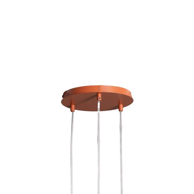 B-Ware Rif Hängeleuchte Pendelleuchte Deckenlampe ziegelrot rund 3 flammig Ø 33 cm