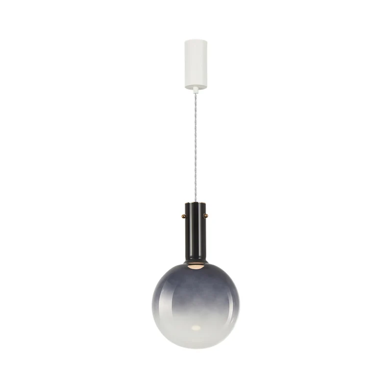 B-Ware Toronto Hängeleuchte Deckenlampe Glaskugel grau-transparent Ø 25 cm