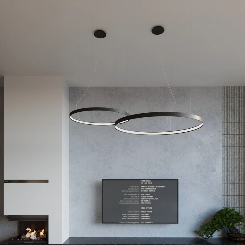 B-Ware RIO 110 Pendelleuchte Hängeleuchte LED Deckenlampe schwarz Universalweiß Licht