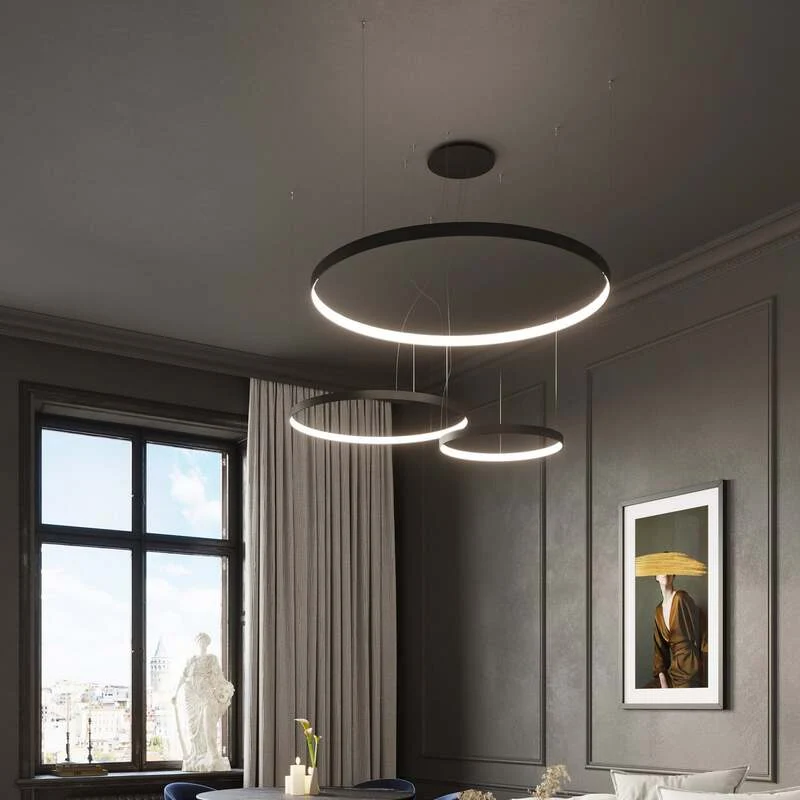 B-Ware RIO 110 Pendelleuchte Hängeleuchte LED Deckenlampe schwarz Universalweiß Licht