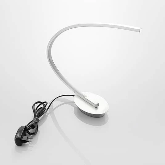 B-Ware Lindby LED-Tischleuchte Nalevi Schreibtischlampe Bürotischlicht Bogenform silber