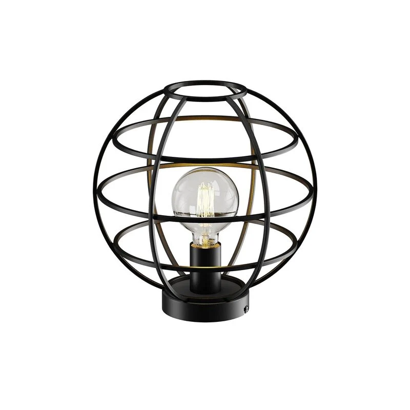 B-Ware Käfig-Tischleuchte Bekira Tischlampe Leuchte Lampe Schreibtischleuchte Schwarz